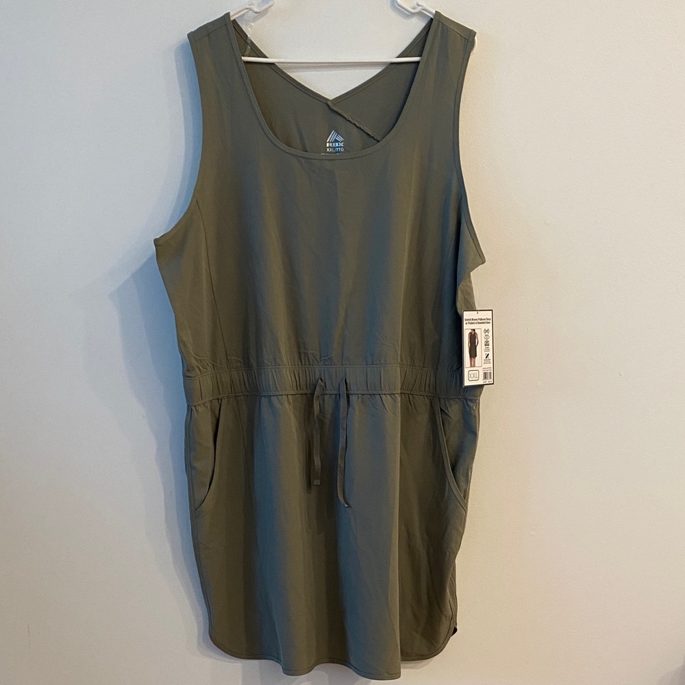 Olive Green Sleeveless Dress